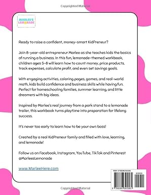 Marlee's Lemonade Venture: My First Business Workbook