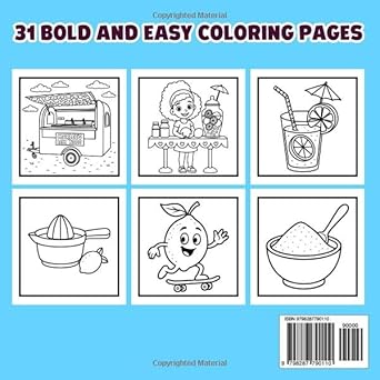 Marlee's Lemonade Bold and Easy Coloring Book